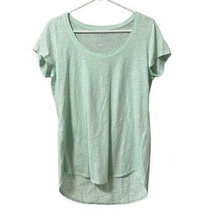 Eileen Fisher 100% Organic Cotton Short Sleeve T-Shirt Sz Small Mint Lightweight